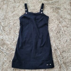 CK Jeans Vintage Calvin Klein Y2K Dark Wash Denim Overall‎ Dress Indigo Size 7